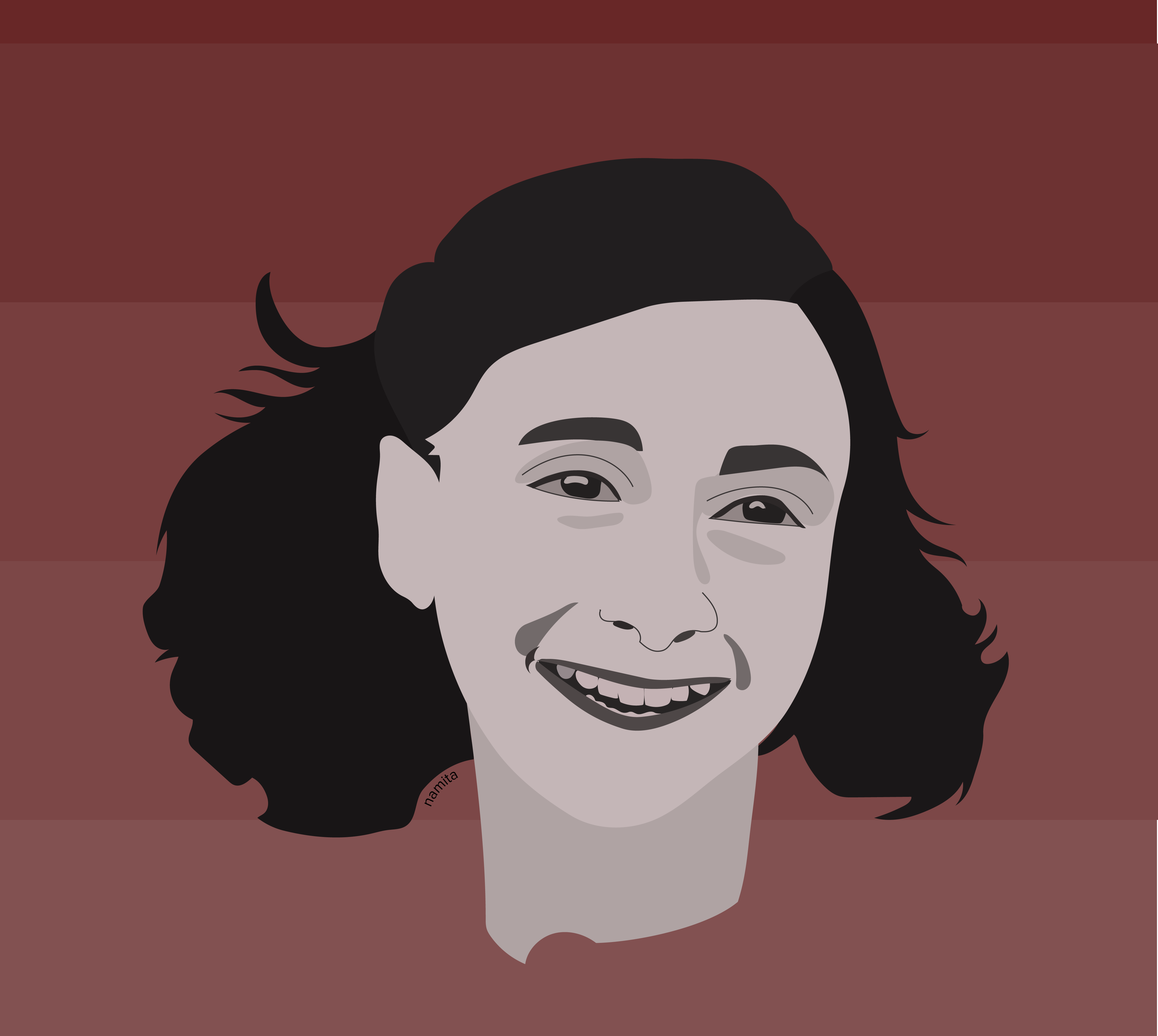 Digital portrait of Anne Frank