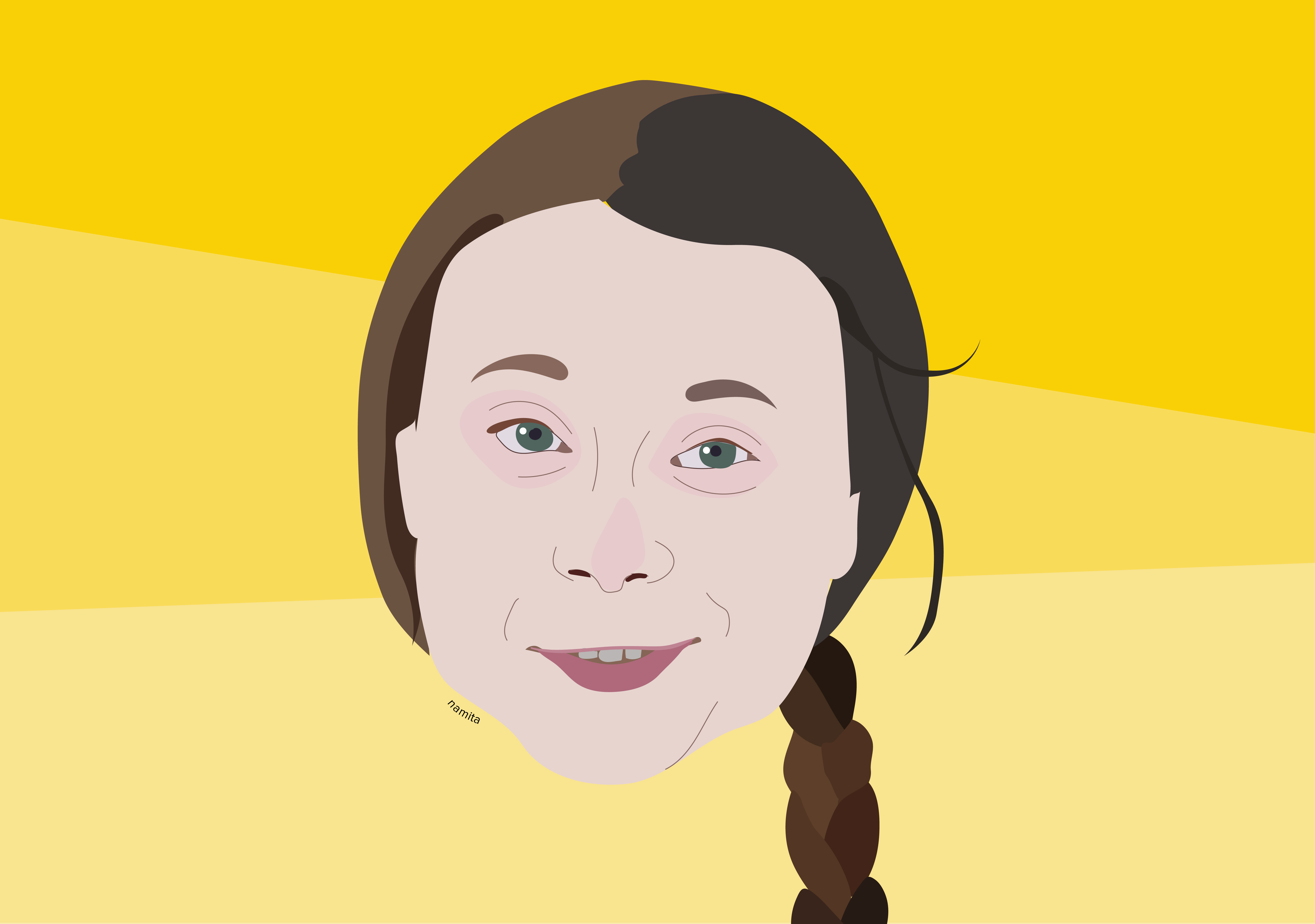 Digital portrait of Greta Thunberg